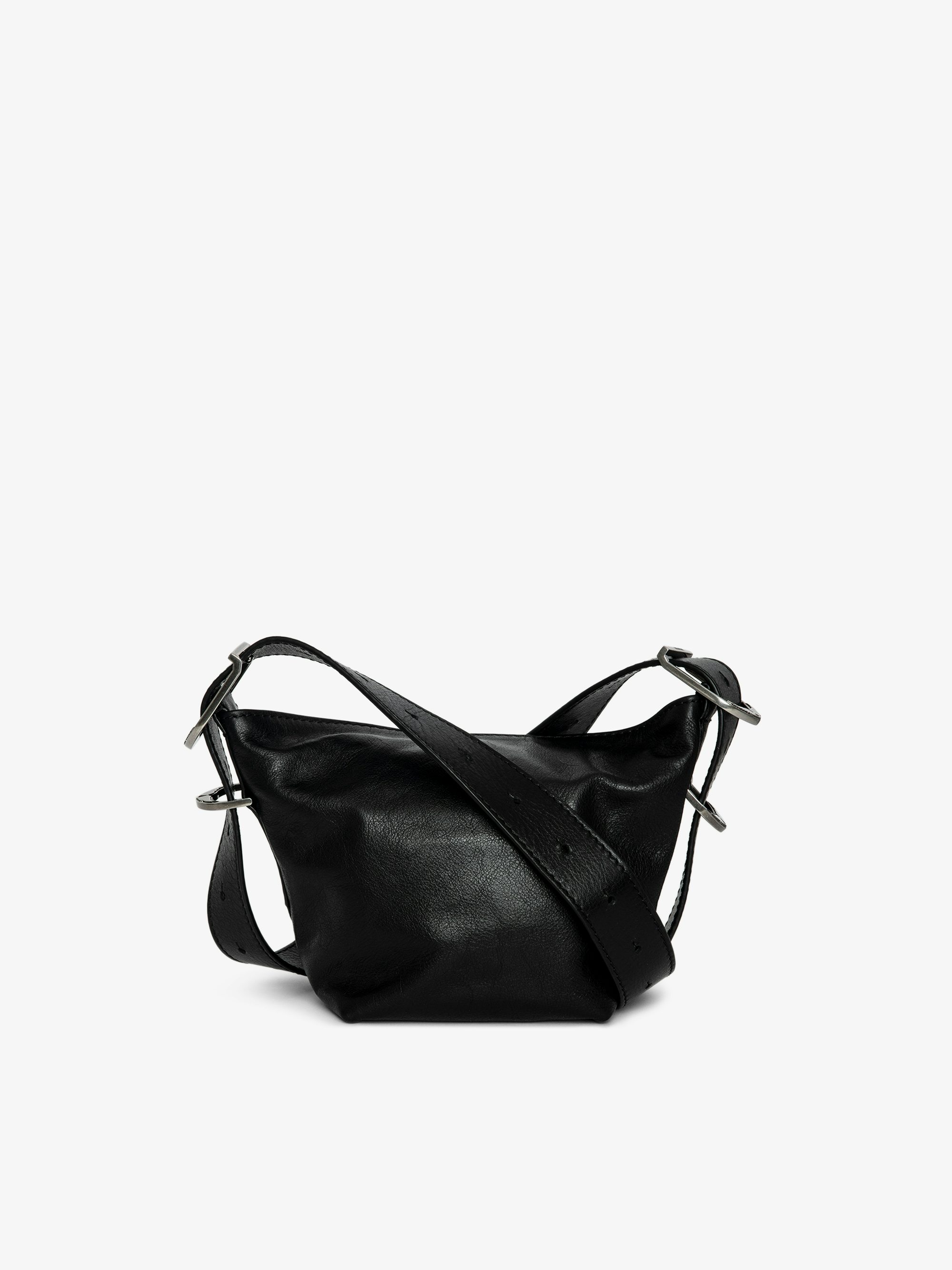 Baby Jane Bag - Leather bag with adjustable shoulder strap and debossed wing signature.